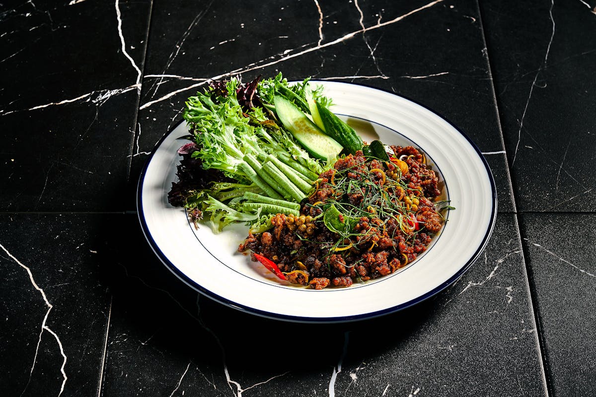 a bowl of food on a plate